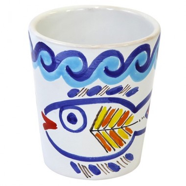 Bicchiere artigianale Levante Ceramiche siciliane De Simone Bicchiere artigianale Levante Ceramiche siciliane De Simone